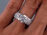 3.22 CTW ROUND CUT DIAMOND ENGAGEMENT RING