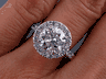 3.29 CTW ROUND CUT DIAMOND ENGAGEMENT RING