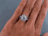 3.29 CTW ROUND CUT DIAMOND ENGAGEMENT RING