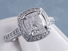 3.30 CTW CUSHION CUT DIAMOND ENGAGEMENT RING