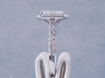 3.33 CTW CUSHION CUT DIAMOND ENGAGEMENT RING H SI1