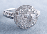 3.34 CTW ROUND CUT DIAMOND ENGAGEMENT RING H-I SI3