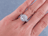 3.34 CTW ROUND CUT DIAMOND ENGAGEMENT RING H-I SI3