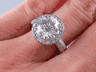 3.34 CTW ROUND CUT DIAMOND ENGAGEMENT RING H-I SI3