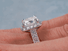 3.43 CTW CUSHION CUT DIAMOND ENGAGEMENT RING 