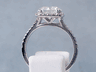 3.53 CTW CUSHION CUT DIAMOND ENGAGEMENT RING H SI3