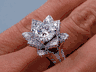3.54 CTW ROUND CUT DIAMOND ENGAGEMENT RING