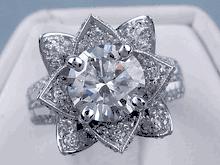 3.54 CTW ROUND CUT DIAMOND ENGAGEMENT RING