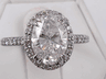 3.65 CTW OVAL CUT LAB GROWN DIAMOND ENGAGEMENT RING H SI2 LOW PRICE!