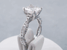 3.65 CTW PRINCESS CUT DIAMOND ENGAGEMENT RING F SI1