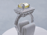 3.67 CTW RADIANT CUT DIAMOND ENGAGEMENT RING VIVID FANCY YELLOW  SI1