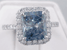 3.68 CTW LAB GROWN VIVID BLUE RADIANT CUT DIAMOND 