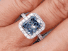 3.68 CTW LAB GROWN VIVID BLUE RADIANT CUT DIAMOND 