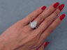 3.68 CTW PEAR SHAPE DIAMOND ENGAGEMENT RING G SI2