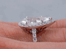 3.68 CTW PEAR SHAPE DIAMOND ENGAGEMENT RING G SI2