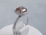 3.69 CTW CUSHION CUT DIAMOND ENGAGEMENT RING CHOCOLATE VS2