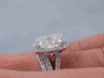 3.69 CTW CUSHION CUT DIAMOND WEDDING RING SET H SI3 (Includes a Matching Contour Wedding Ring) 