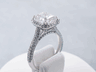 3.71 CTW RADIANT CUT DIAMOND ENGAGEMENT RING F SI2