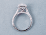 3.71 CTW RADIANT CUT DIAMOND ENGAGEMENT RING F SI2