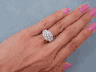 3.76 CTW CUSHION CUT DIAMOND ENGAGEMENT RING I SI1