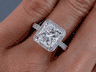 3.79 CTW RADIANT CUT DIAMOND ENGAGEMENT RING