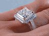 3.79 CTW RADIANT CUT DIAMOND ENGAGEMENT RING