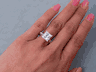 3.81 CTW PRINCESS CUT LAB CREATED DIAMOND ENGAGEMENT RING D SI2