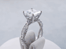 3.81 CTW PRINCESS CUT LAB CREATED DIAMOND ENGAGEMENT RING D SI2