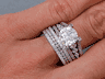 3.86 CTW ROUND BRILLIANT CUT DIAMOND WEDDING RING SET D SI2 (Includes a Matching Wedding Ring) 