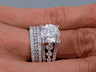 3.86 CTW ROUND BRILLIANT CUT DIAMOND WEDDING RING SET D SI2 (Includes a Matching Wedding Ring) 