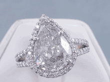 3.90 CTW PEAR SHAPE DIAMOND ENGAGEMENT RING 