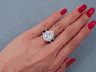 3.95 CTW PEAR SHAPE DIAMOND ENGAGEMENT RING D SI2