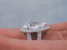 3.95 CTW PEAR SHAPE DIAMOND ENGAGEMENT RING D SI2