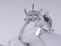 .30 CTW DIAMOND SEMI-SET ENGAGEMENT RING WHITE GOLD