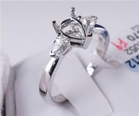 .30 CTW DIAMOND SEMI-SET ENGAGEMENT RING WHITE GOLD