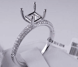 .30 CTW DIAMOND SEMI-SET ENGAGEMENT RING WHITE GOLD