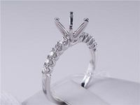 .31 CTW DIAMOND SEMI-SET ENGAGEMENT RING WHITE GOLD