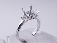 .31 CTW DIAMOND SEMI-SET ENGAGEMENT RING WHITE GOLD