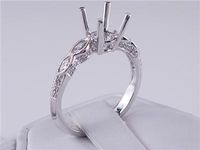 .32 CTW DIAMOND SEMI-SET ENGAGEMENT RING WHITE GOLD