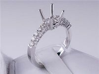 .32 CTW DIAMOND SEMI-SET ENGAGEMENT RING WHITE GOLD