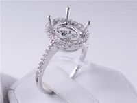 .33 CTW DIAMOND SEMI-SET ENGAGEMENT RING WHITE GOLD