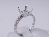 .34 CTW DIAMOND SEMI-SET ENGAGEMENT RING WHITE GOLD