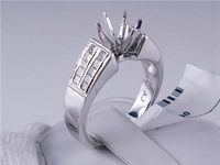 .35 CTW DIAMOND SEMI-SET ENGAGEMENT RING WHITE GOLD