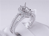 .35 CTW DIAMOND SEMI-SET ENGAGEMENT RING WHITE GOLD