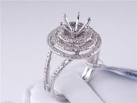 .35 CTW DIAMOND SEMI-SET ENGAGEMENT RING WHITE GOLD