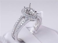 .35 CTW DIAMOND SEMI-SET ENGAGEMENT RING WHITE GOLD