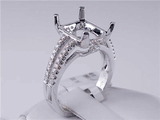 .36 CTW DIAMOND SEMI-SET ENGAGEMENT RING WHITE GOLD