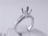 .36 CTW DIAMOND SEMI-SET ENGAGEMENT RING WHITE GOLD