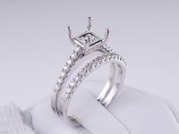 .39 CTW DIAMOND SEMI-SET ENGAGEMENT RING (Includes Matching Wedding Ring)