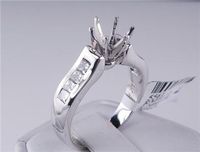 .39 CTW DIAMOND SEMI-SET ENGAGEMENT RING WHITE GOLD